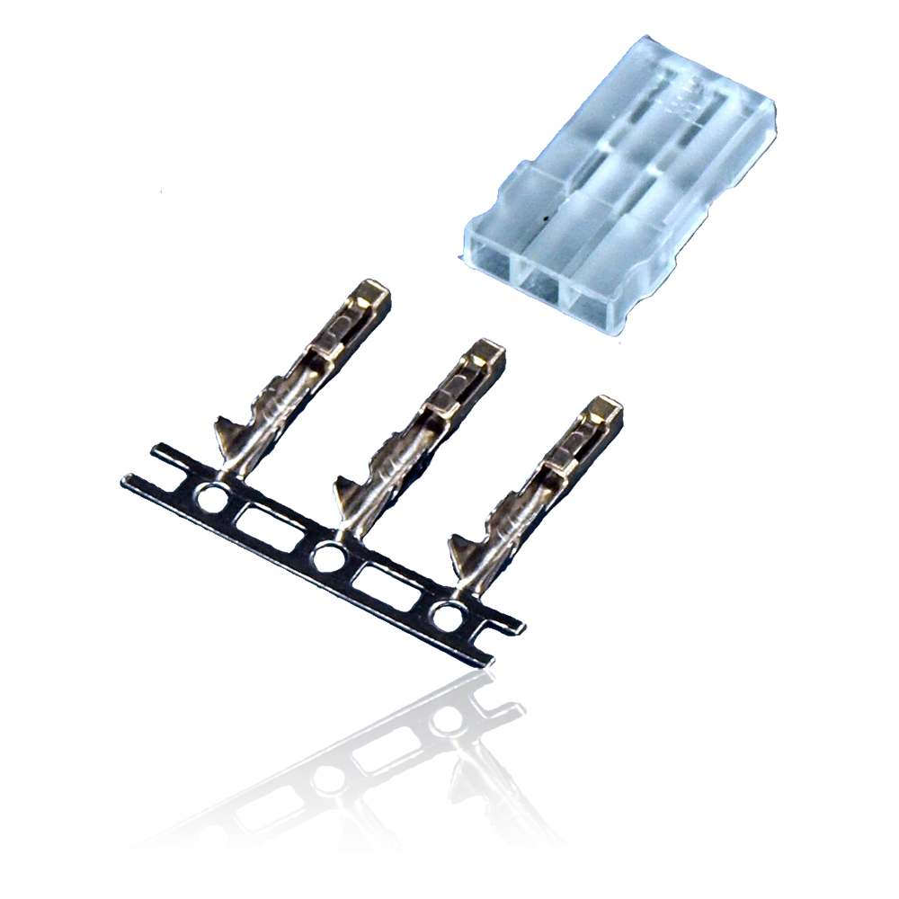 Servo connector for crimping, transparent, (PU 50), PowerBox Systems # 1060/50