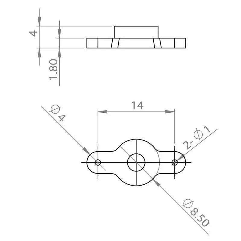 Ruderhornset 14mm für MKS DS 6125,DS 95/i 5er-Pck, # O0002010-5
