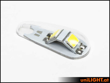 uniLIGHT 12mm Blitzlicht Modul, 180° 12Wx3, 12 Volt weiß