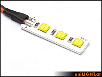 uniLIGHT Ultra-Blitzlicht Balken, 8V/2S, TRIPLE - WEISS