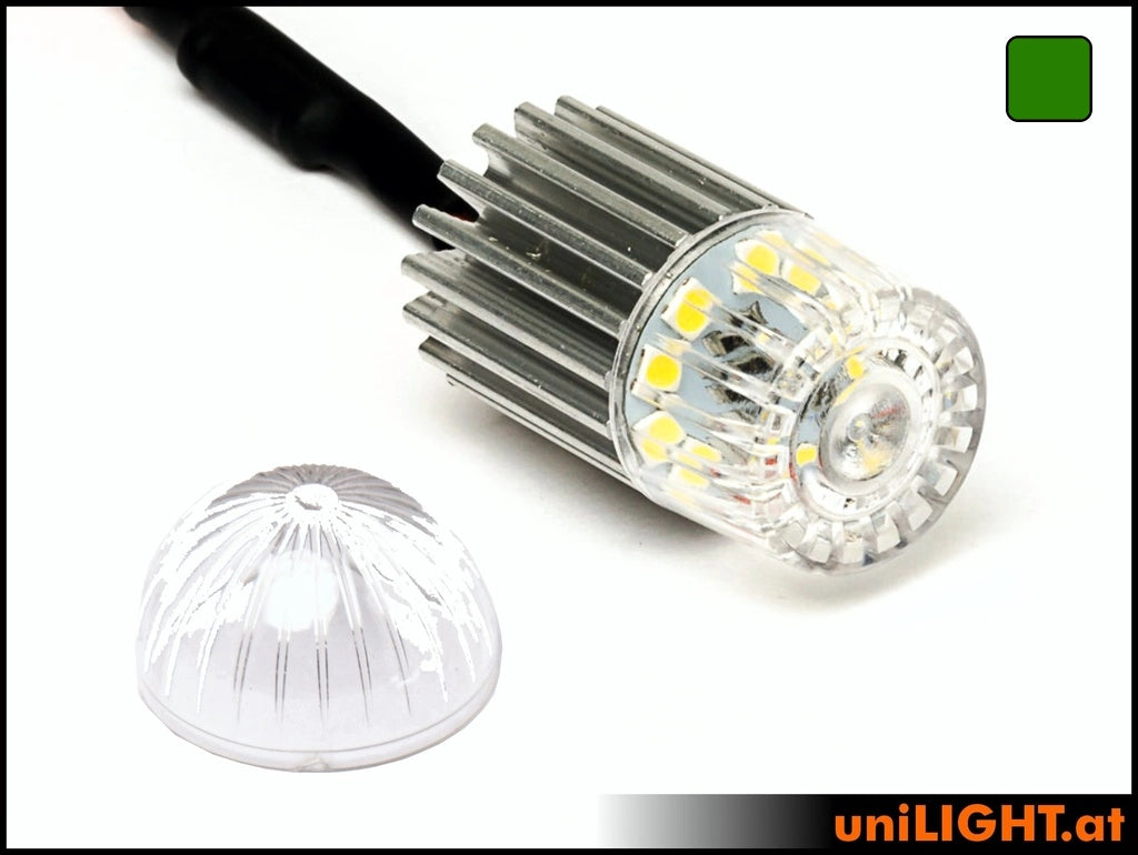uniLIGHT 19mm ROUND Blitzlicht, 20Wx2 mit Temp-Fuse