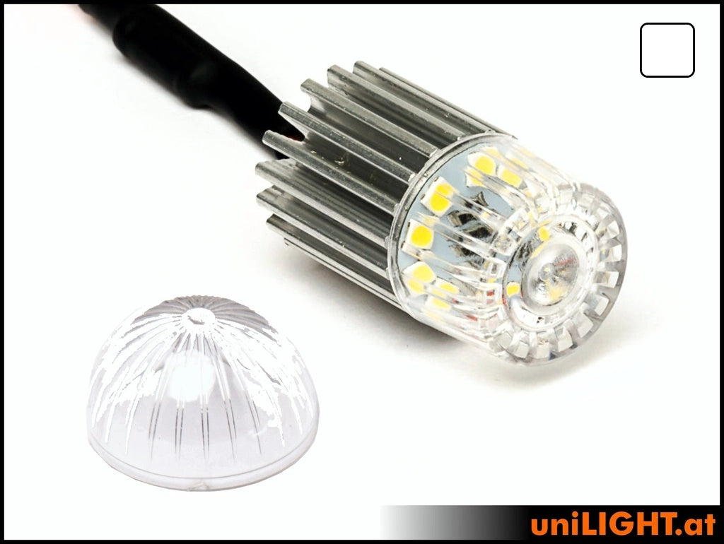 uniLIGHT 19mm ROUND Blitzlicht, 20Wx2 mit Temp-Fuse