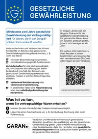 EU-Label Gesetzliche Gewährleistung